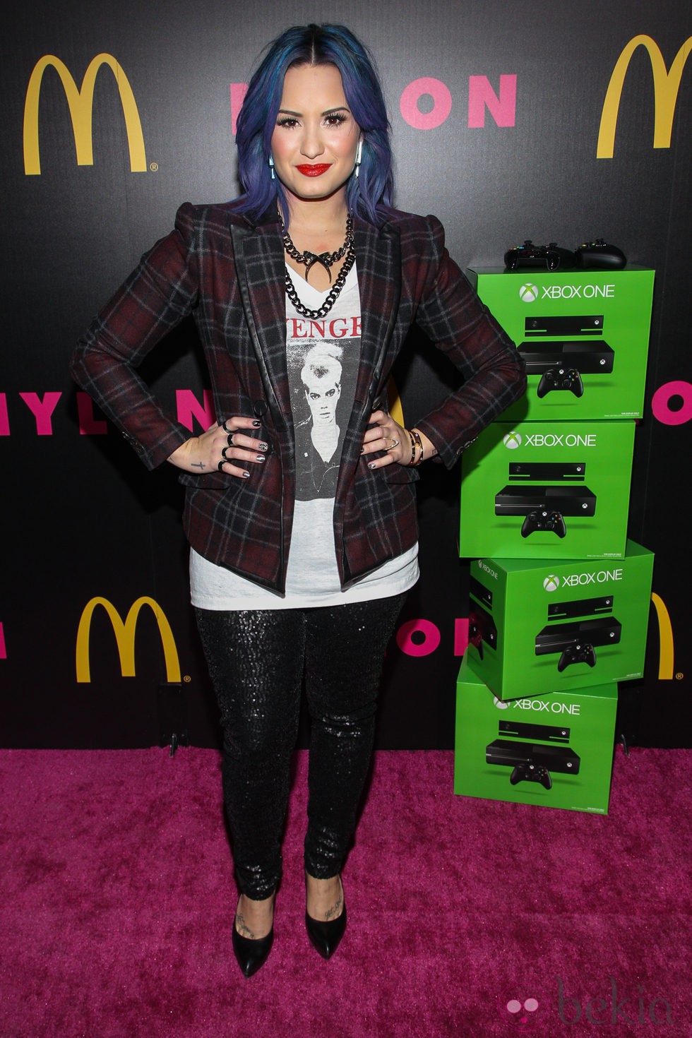 Demi Lovato en una fiesta de Nylon Magazine