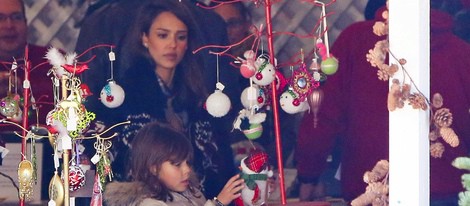 Jessica alba junto a sus dos hijas, Honor y Haven