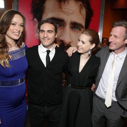 Olivia Wilde, Joaquin Phoenix, Amy Adams y Spike Jonze en el estreno de 'Her'