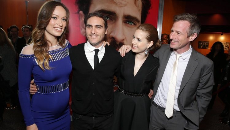 Olivia Wilde, Joaquin Phoenix, Amy Adams y Spike Jonze en el estreno de 'Her'