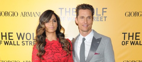 Matthew McConaughey y Camila Alves en el estreno de 'El lobo de Wall Street' en Nueva York