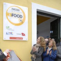 La Infanta Elena durante la inauguración de un banco de alimentos en Lisboa