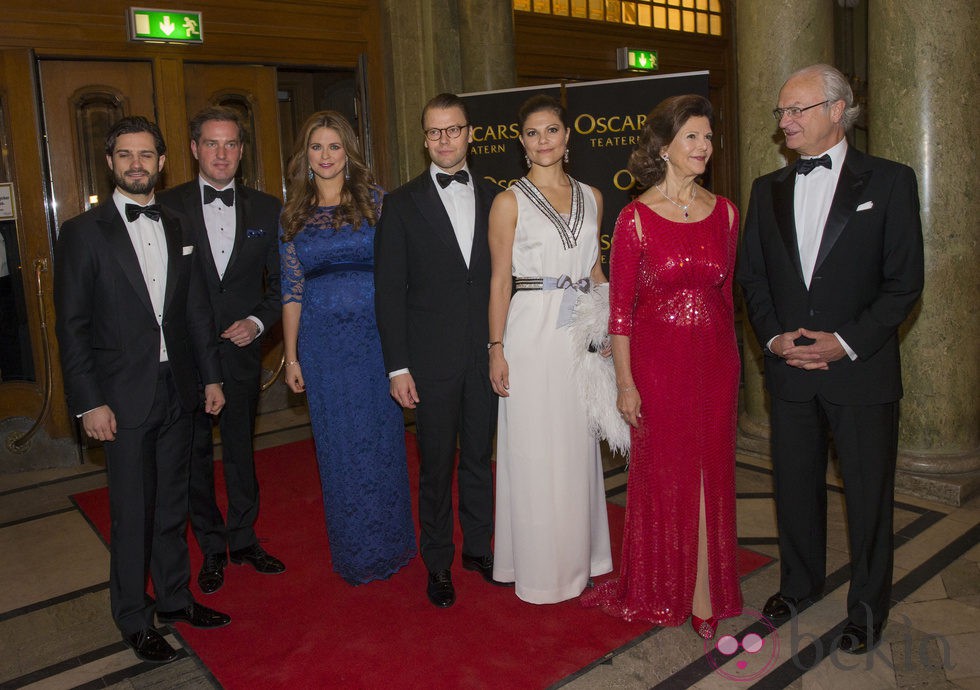 La Familia Real sueca en el homenaje celebrado con motivo del 70º cumpleaños de la monarca