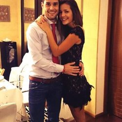 Malena Costa y Mario Suárez celebrando la llegada de 2014