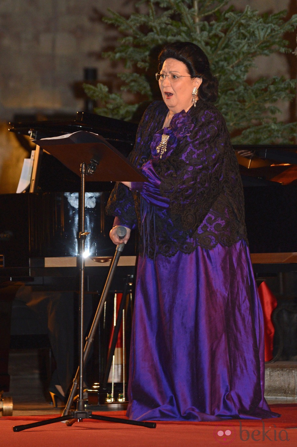 Montserrat Caballé en el concierto benéfico 'Voces para la esperanza' en Barcelona