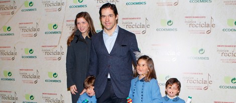 Luis Alfonso de Borbón y Margarita Vargas con sus hijos en el Auditorio Nacional de Madrid