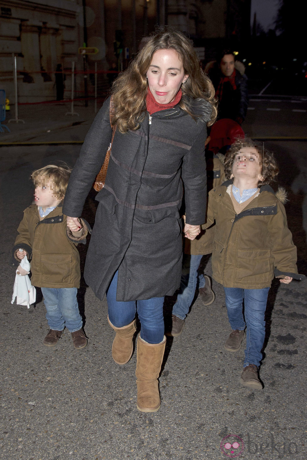 Ana Aznar con sus hijos en la Cabalgata de Reyes 2014 de Madrid