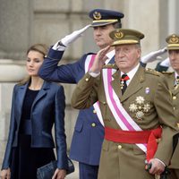 Los Reyes Juan Carlos y Sofía y los Príncipes Felipe y Letizia en la Pascua Militar 2014