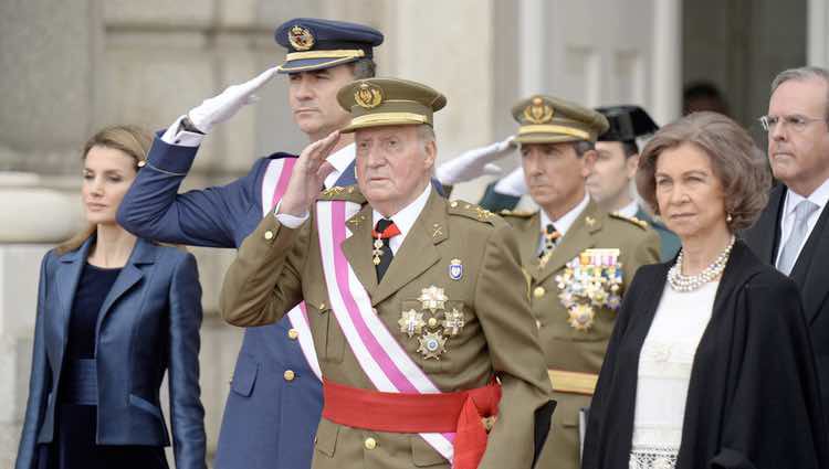 Los Reyes Juan Carlos y Sofía y los Príncipes Felipe y Letizia en la Pascua Militar 2014