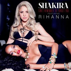 Shakira y Rihanna en la portada del single 'Can't remember to forget you'