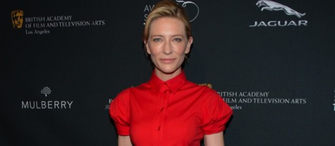 Cate Blanchett a su llegada a la fiesta previa a los premios BAFTA 2014