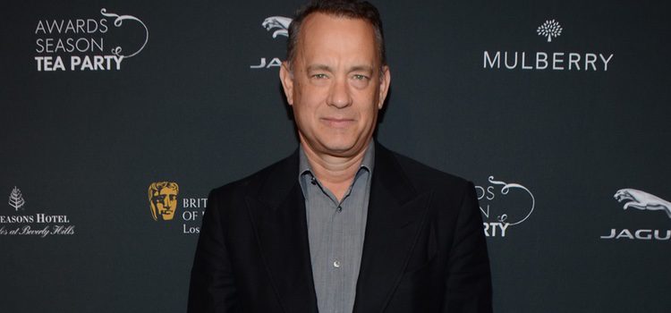 Tom Hanks a su llegada a la fiesta previa a los premios BAFTA 2014