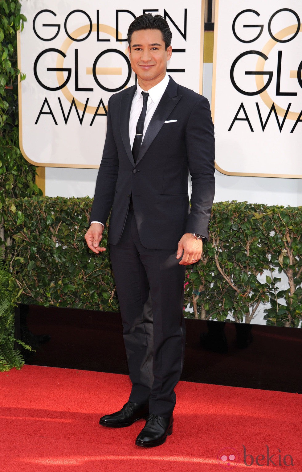 Mario Lopez en la alfombra roja de los Globos de Oro 2014