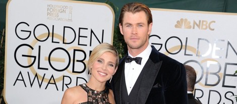 Chris Hemsworth y Elsa Pataky en la alfombra roja de los Globos de Oro 2014
