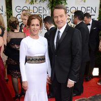 Bryan Cranston y Robin Dearden en la alfombra roja de los Globos de Oro 2014