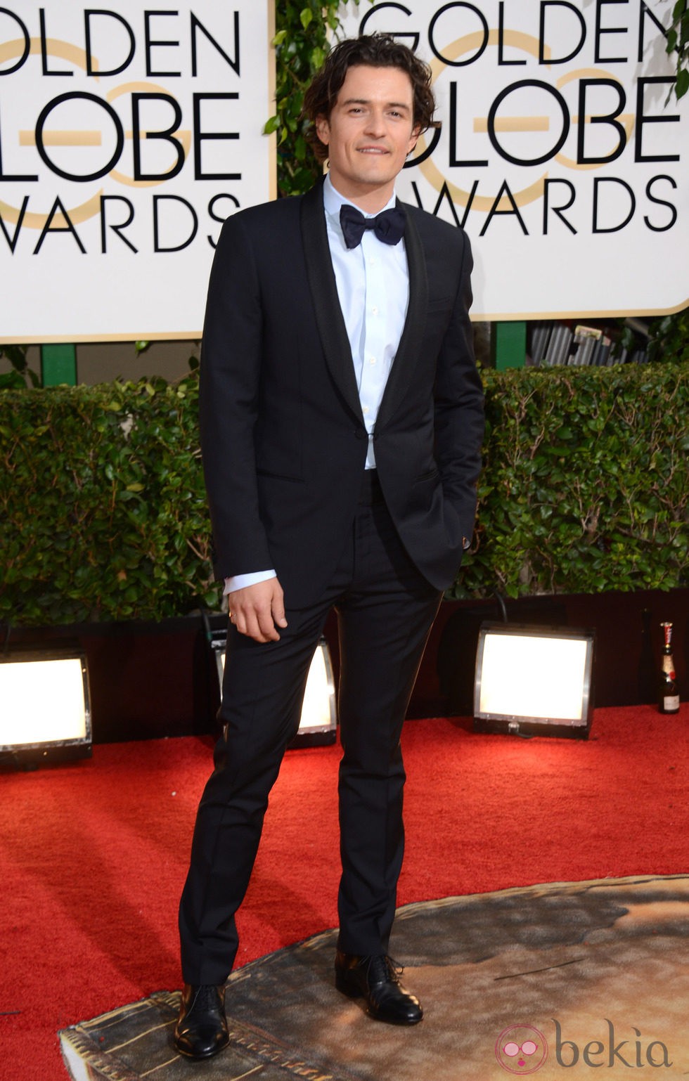 Orlando Bloom en la alfombra roja de los Globos de Oro 2014