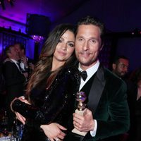 Matthew McConaughey y Camila Alves en la fiesta NBC tras los Globos de Oro 2014