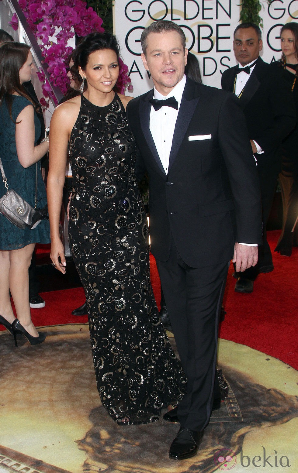 Matt Damon en la alfombra roja de los Globos de Oro 2014
