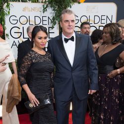 Tara Wilson y Chris Noth en la alfombra roja de los Globos de Oro 2014
