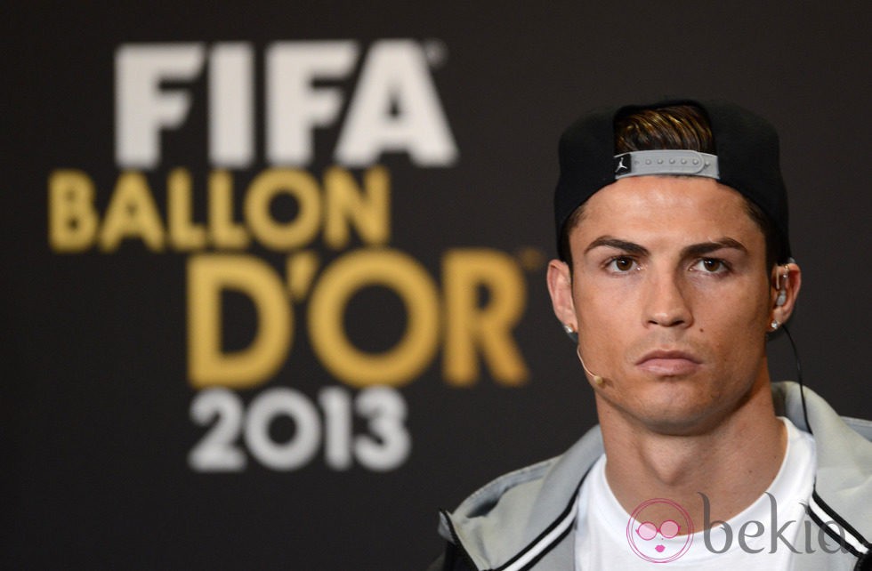 Cristiano Ronaldo en la rueda de prensa previa a la gala del Balón de Oro 2013
