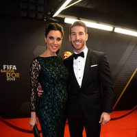 Sergio Ramos y Pilar Rubio en la gala del Balón de Oro 2013