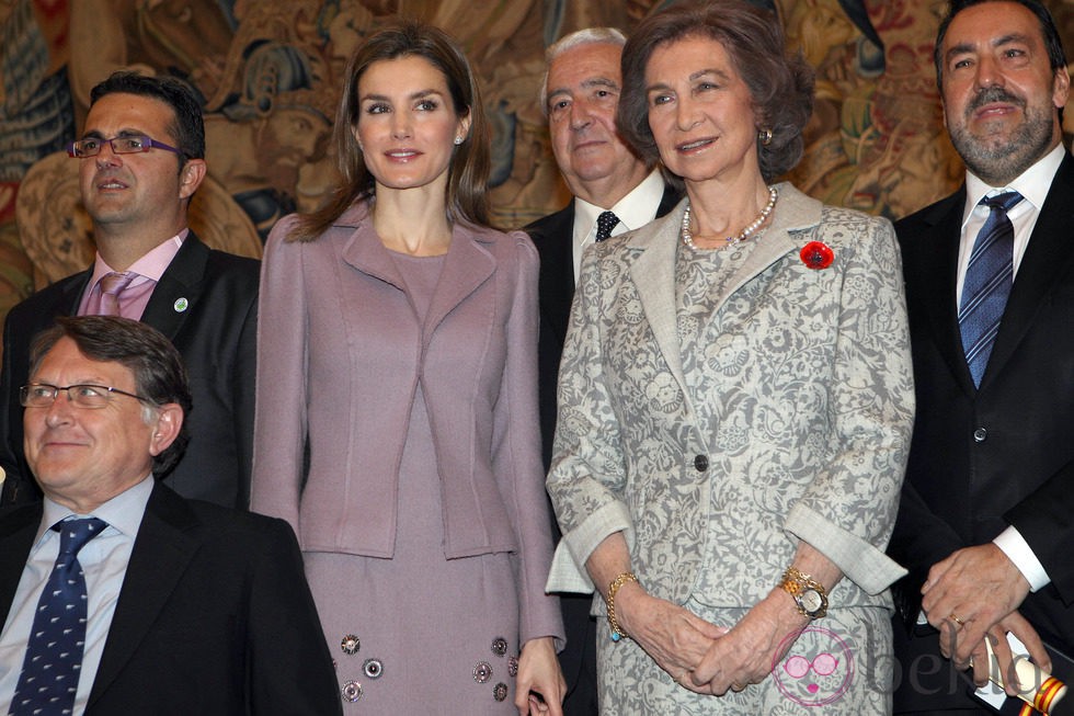 La Princesa Letizia y la Reina Sofía en la entrega de las condecoraciones de la Orden Civil de la Solidaridad Social