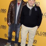 Hugo Silva y Pepón Nieto en el estreno de 'El lobo de Wall Street' en Madrid