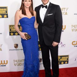 Jensen Ackles y Danneel Harris en la alfombra roja de los Critics' Choice Movie Awards 2014