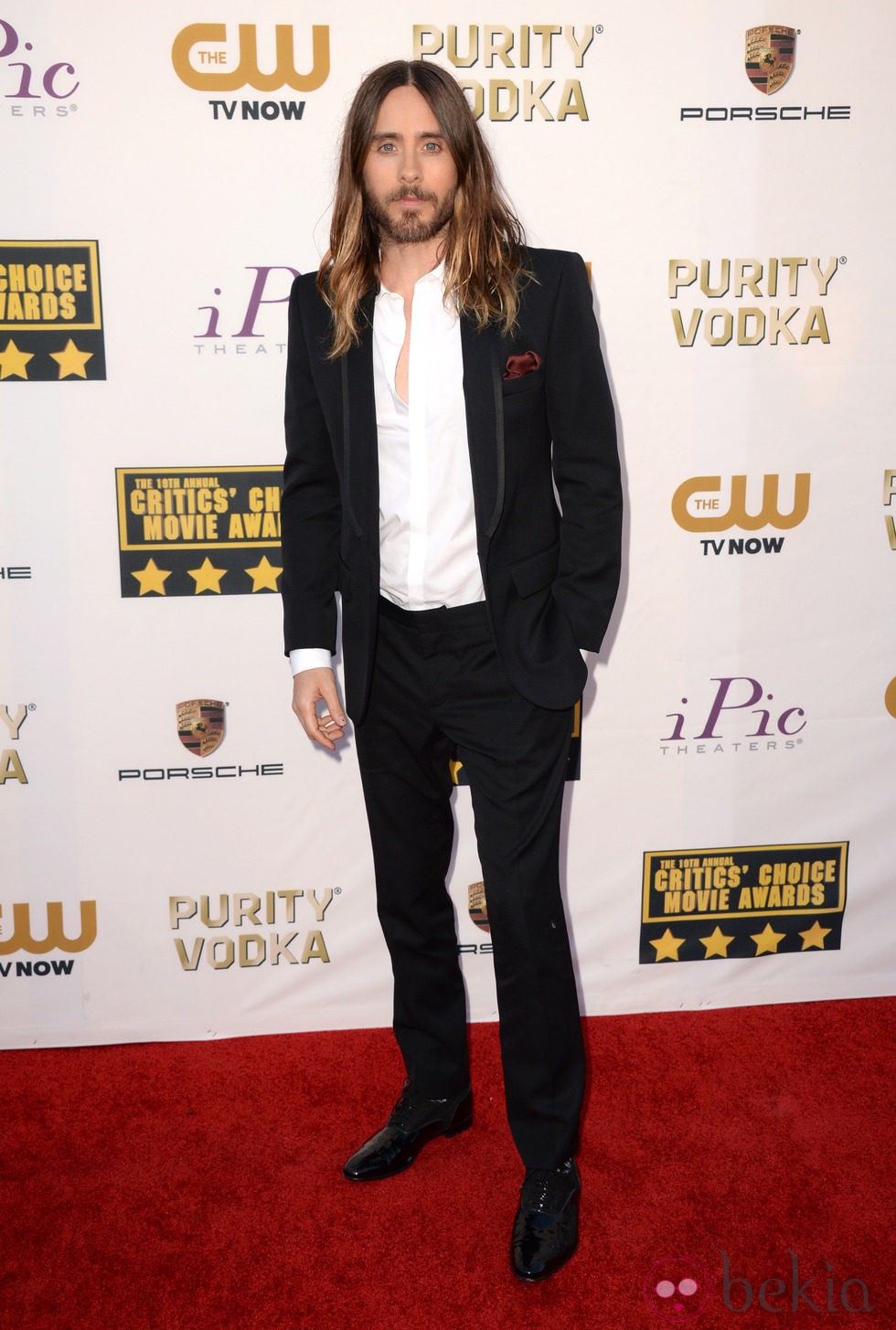Jared Leto en la alfombra roja de los Critics' Choice Movie Awards 2014