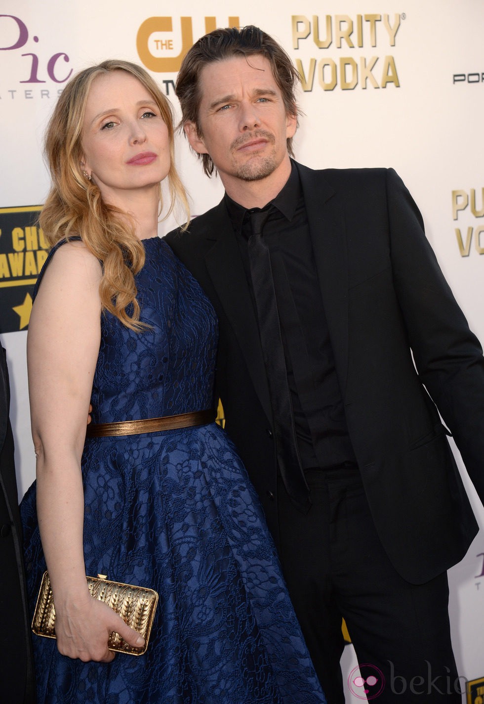 Julie Delpy y Ethan Hawke en la alfombra roja de los Critics' Choice Movie Awards 2014
