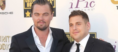 Leonardo DiCaprio y Jonah Hill en la alfombra roja de los Critics' Choice Movie Awards 2014