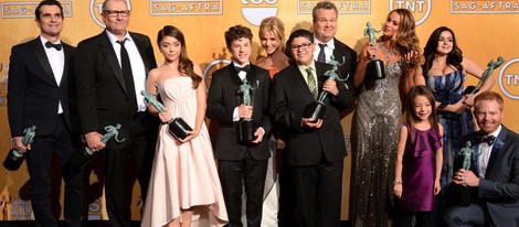 El reparto de 'Moderm Family' ganadores de los Premios del Sindicato de Actores 2014