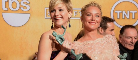 Jennifer Lawrence y el reparto de 'La gran estafa americana', ganadores de los Premios del Sindicato de Actores 2014