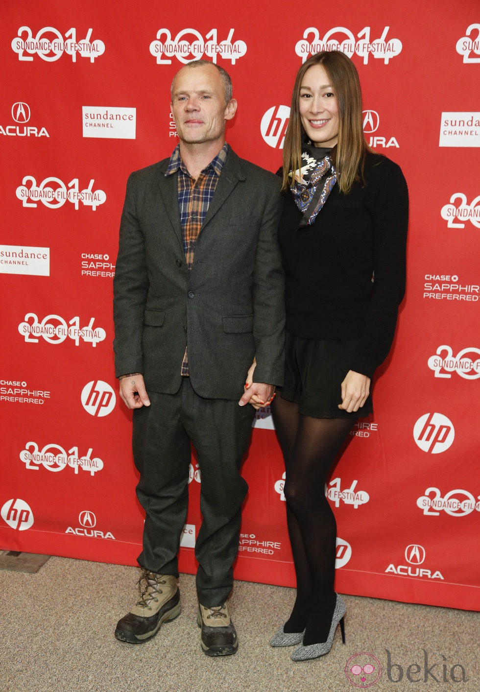 Flea a su llegada al festival de cine 'Sundance' 2014
