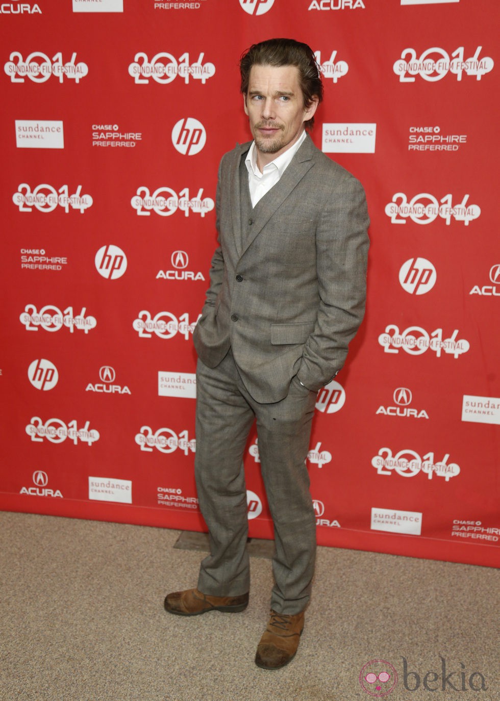 Ethan Hawke a su llegada al festival de cine 'Sundance' 2014