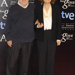 Jaime de Armiñán y Julia Gutiérrez Caba en la fiesta de nominados a los premios Goya 2014