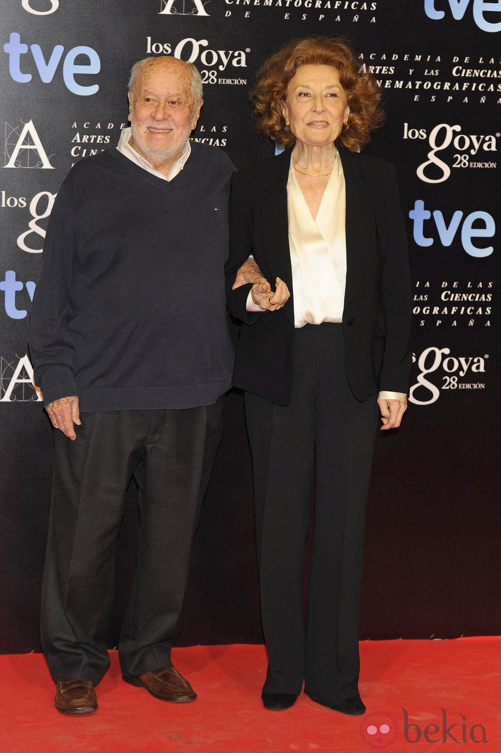 Jaime de Armiñán y Julia Gutiérrez Caba en la fiesta de nominados a los premios Goya 2014
