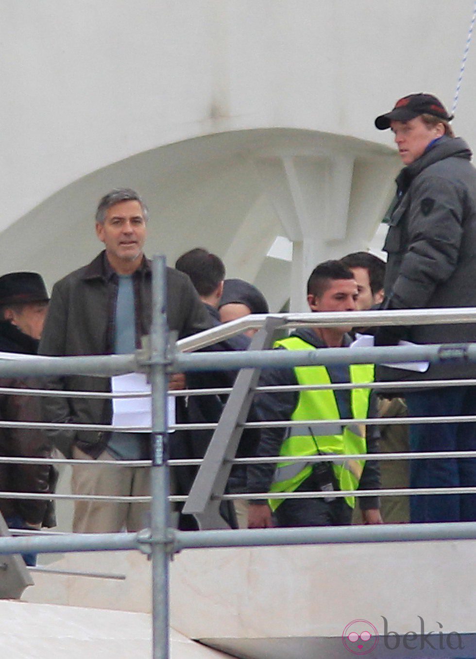George Clooney en el set de rodaje de 'Tomorrowland' en la Ciudad de las Artes y las Ciencias de Valencia