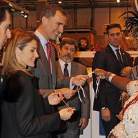 Los Príncipes de Asturias durante la inauguración de FITUR 2014