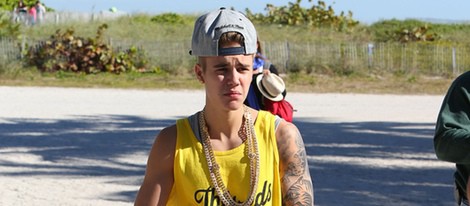 Justin Bieber disfrutando de las playas de Miami