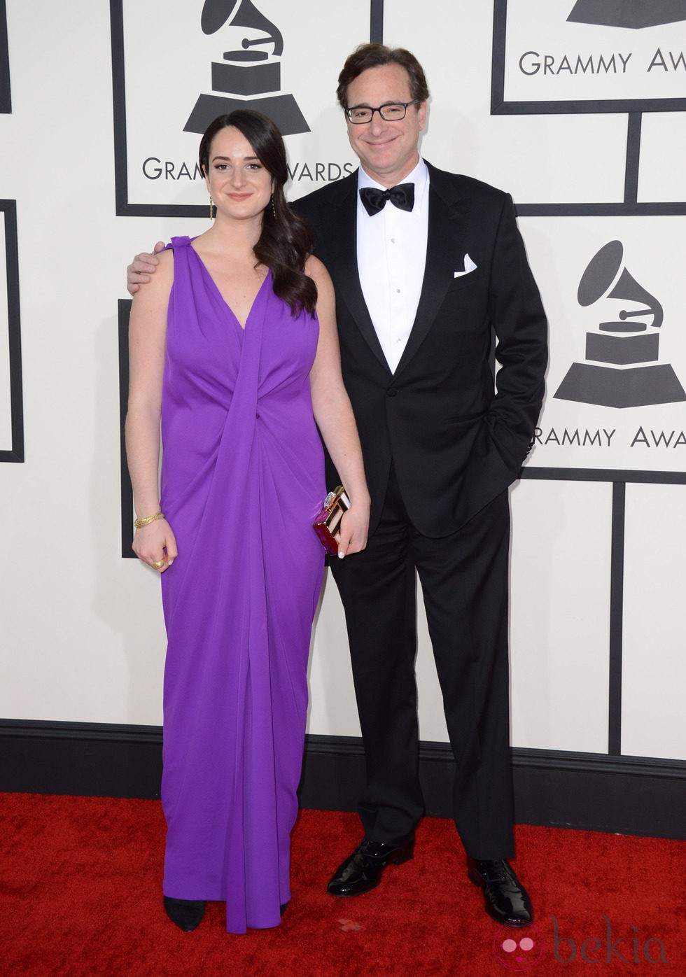 Bob Saget y Lara Saget en los Grammy 2014
