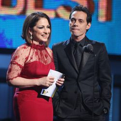 Gloria Estefan y Marc Anthony en la entrega de los Grammy 2014
