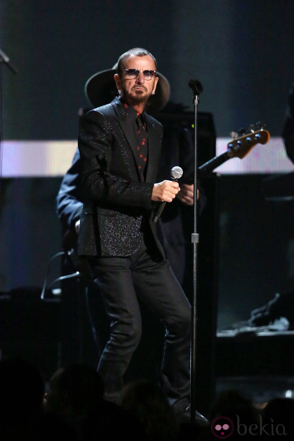 Ringo Starr durante su actuación en los Grammy 2014