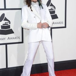 Steven Tyler en la alfombra roja de los Grammy 2014