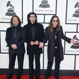 Geezer Butler, Tony Iommi y Ozzy Osbourne en la alfombra roja de los Grammy 2014