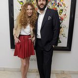 Borja Thyssen y Blanca Cuesta en la inauguración de su exposición de cuadros