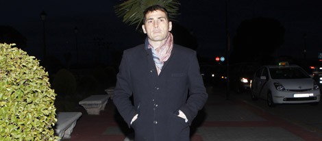 Iker Casillas en el tanatorio de Luis Aragonés