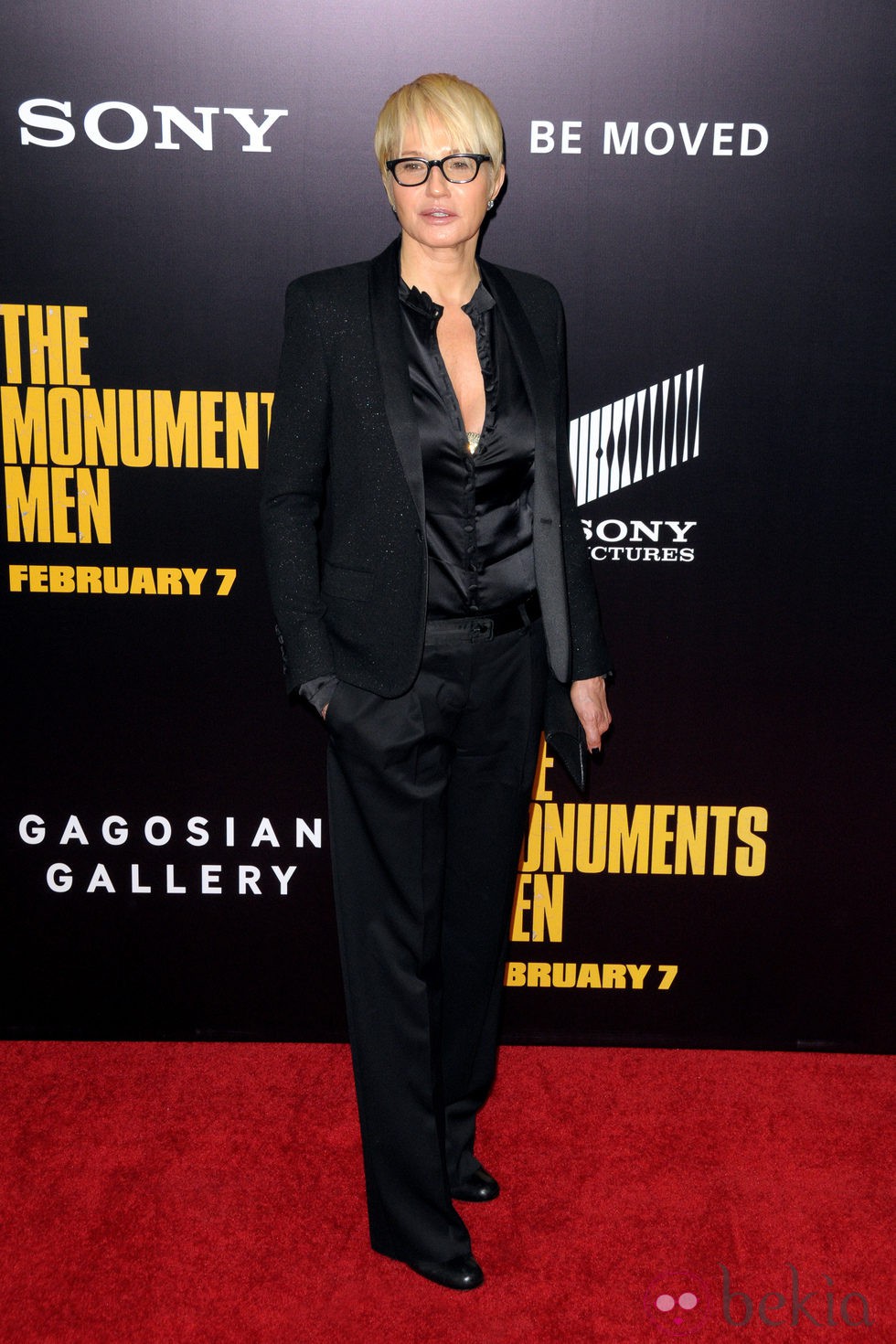 Ellen Barkin en el estreno de 'Monuments Men' en Nueva York