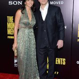 Matt Damon y Luciana Barroso en el estreno de 'Monuments Men' en Nueva York