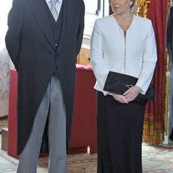Mariano Rajoy y Elvira Fernández Balboa en la recepción al Cuerpo Diplomático 2014